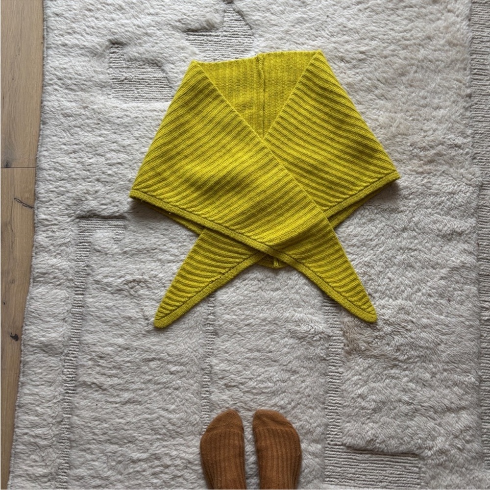 Bright Pop of Colour Merino Triangle Scarf